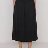 Nation Simone Midi Skirt in Jet Black