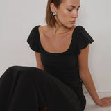 Nation Simone Midi Skirt in Jet Black
