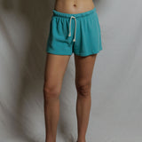 PWT Layla French Terry Sweat Shorts in Teal Blue