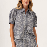 Sundays Lotus Shirt in Floral Embroidery