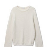 PWT Margaret Boxy Crewneck Sweater in White