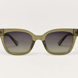 Z Supply High Tide Polarized Sunglasses In Olive