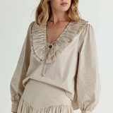 Sundays Milo Top in Bridle Ticking