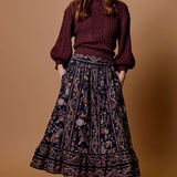 Cleobella Morgan Midi Skirt in Bois Print