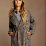 Nic + Zoe Mixed Boucle Knit Jacket in Blue Mix