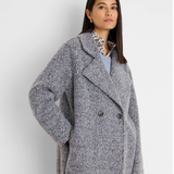 Nic + Zoe Mixed Boucle Knit Jacket in Blue Mix