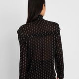 Nic + Zoe Mayfair Nights Chiffon Shirt in Black