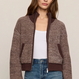 Z Supply Ashford Zip Cardigan in Cocoa Bean