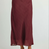 Sundays Brownstone Stripe Lillie Skirt in Cafe Royal