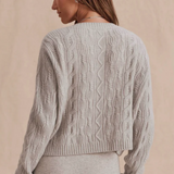 Splendid Tori Cashmere Cardigan in Ice Heather Grey