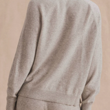 Splendid Tori Cashmere V-Neck Sweater in Ice Heather Grey
