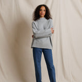PWT Elsie Cotton Turtleneck Sweater in Heather Grey