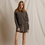 PWT Tyler French Terry Cotton Sweatshirt in Dark Olive