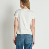 Nation Tavi Crew Neck Tee in Porcelain