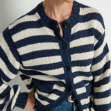 Nation Tessa Cardigan in Marine Stripe
