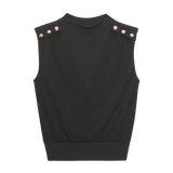 Nation Tillie Top in Jet Black