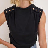 Nation Tillie Top in Jet Black