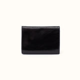 HOBO Robin Compact Wallet in Polished Leather Black