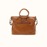 HOBO Sheila Medium Satchel in Polished Leather Truffle