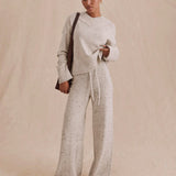 Splendid Haven Tweedy Sweater in Pale Oak Heather