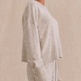 Splendid Haven Tweedy Sweater in Pale Oak Heather