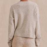 Splendid Haven Tweedy Sweater in Pale Oak Heather