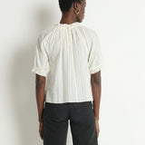 Nation Whitney Ruffle Top in Porcelain