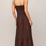 Z Supply Esti Embroidered Maxi Dress In Chocolate Cherry