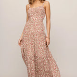 Z Supply Mindy Floral Maxi Dress in Sandshell