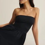 Z Supply Sunsought Strapless Midi Dress in Black
