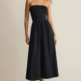 Z Supply Sunsought Strapless Midi Dress in Black