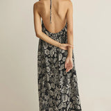 Z Supply Viento Luz Floral Midi in Black