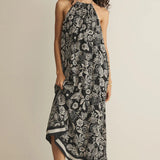 Z Supply Viento Luz Floral Midi in Black