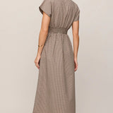 Z Supply Sanna Gingham Maxi Dress in Dark Chocolate