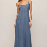 Z Supply Leonora Denim Midi Dress in Classic Indigo
