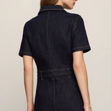 Z Supply Crush Denim Mini Dress in Midnight Air