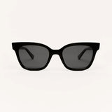 Z Supply High Tide Polarized Sunglasses in Polished Black-Grey