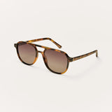 Z Supply Tourist Polarized Sunglasses In  Brown Tortoise