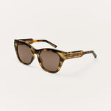 Z Supply Front Row Polarized Sunglasses In Brown Tortoise