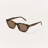 Z Supply Midnite Polarized Sunglasses In Brown Tortoise