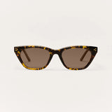 Z Supply Midnite Polarized Sunglasses In Brown Tortoise