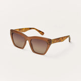 Z Supply Park Ave Polarized  Sunglasses In Taupe Tortoise