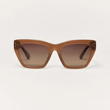 Z Supply Park Ave Polarized  Sunglasses In Taupe Tortoise