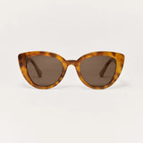 Z Supply Golden Hour Polarized Sunglasses In Brown Tortoise
