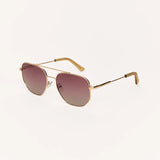 Z Supply Highway Sunglasses in Rose Gold-Gradient Polarized