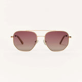 Z Supply Highway Sunglasses in Rose Gold-Gradient Polarized