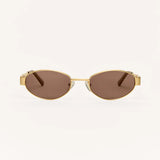 Z Supply Palisades Polarized Sunglasses in Satin Gold-Brown