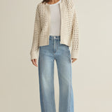 Z Supply Logan Sweater Jacket in Crystal