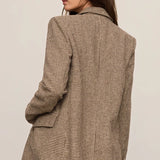 Z Supply Evan Houndstooth Blazer in Dark Chocolate