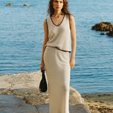 Z Supply Yessenia Whipstitch Skirt in Linen